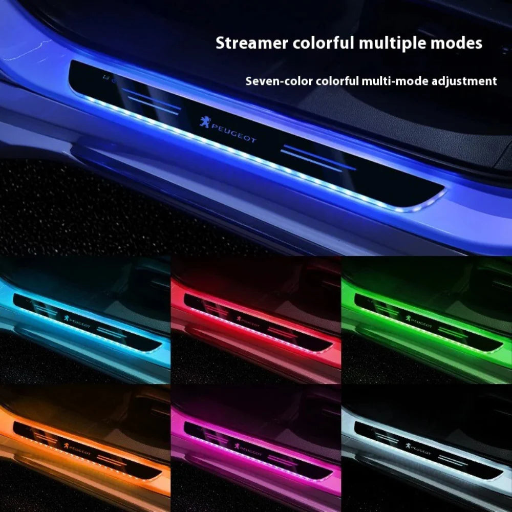 Pakkaus 2 LED-auton kynnyslevyä